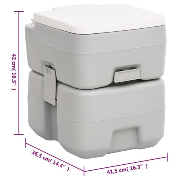 vidaXL transportabelt campingtoilet og vandbeholder