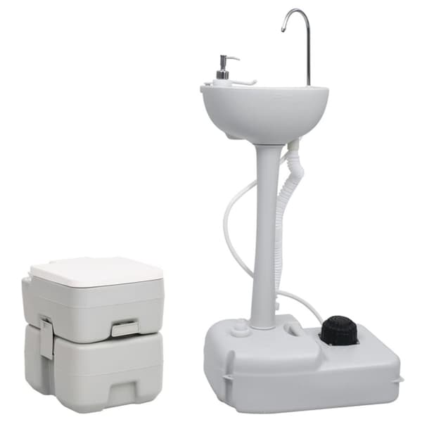 vidaXL transportabelt campingtoilet og håndvask