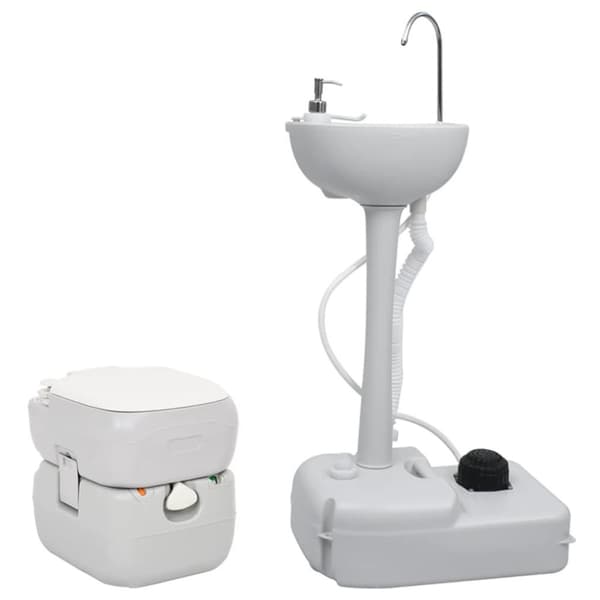 vidaXL transportabelt campingtoilet og håndvask