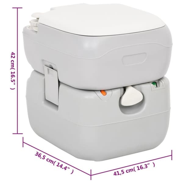 vidaXL transportabelt campingtoilet og håndvask
