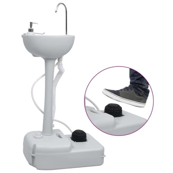 vidaXL transportabelt campingtoilet og håndvask med vandbeholder