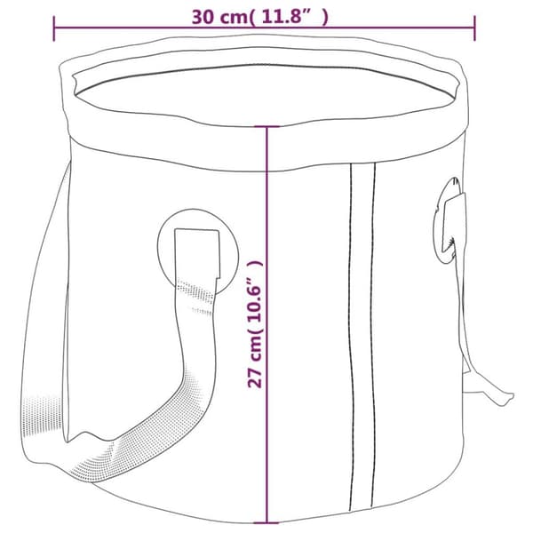 vidaXL foldbare spande 2 stk. 20 l PVC sort