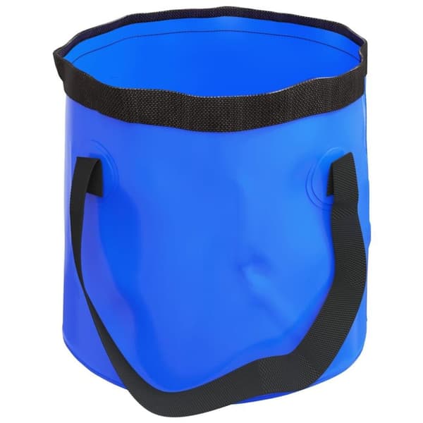 vidaXL Hopfällbara hinkar 2 st blå 20 L PVC