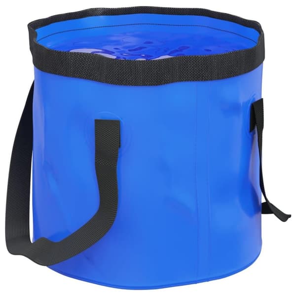 vidaXL Hopfällbara hinkar 2 st blå 20 L PVC