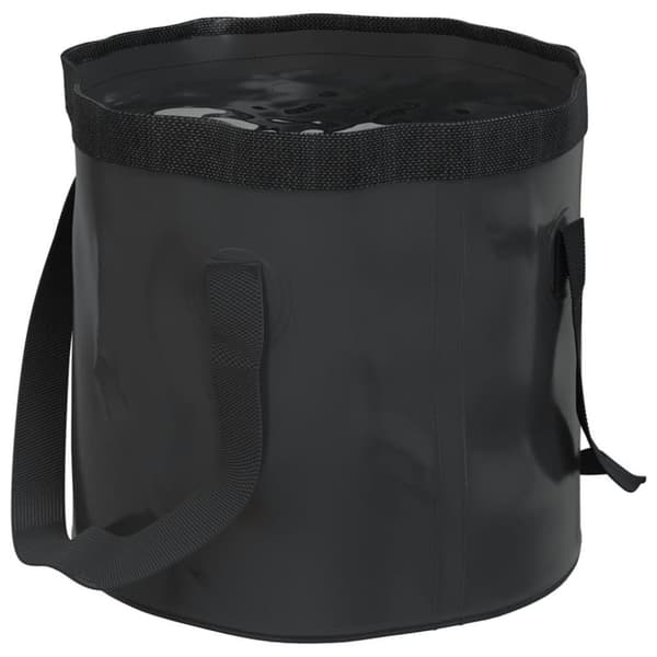 vidaXL Hopfällbara hinkar 2 st svart 20 L PVC
