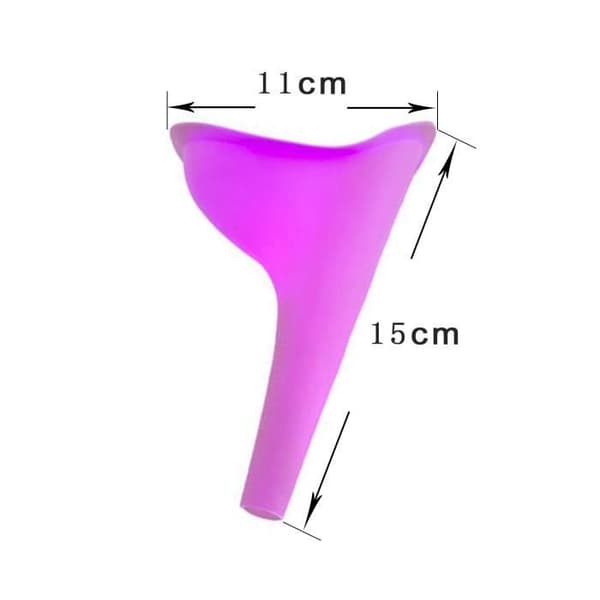 2st Bärbar Kvinnlig Urinal Utomhus Urination Device Mjuk silikon Återanvändbar