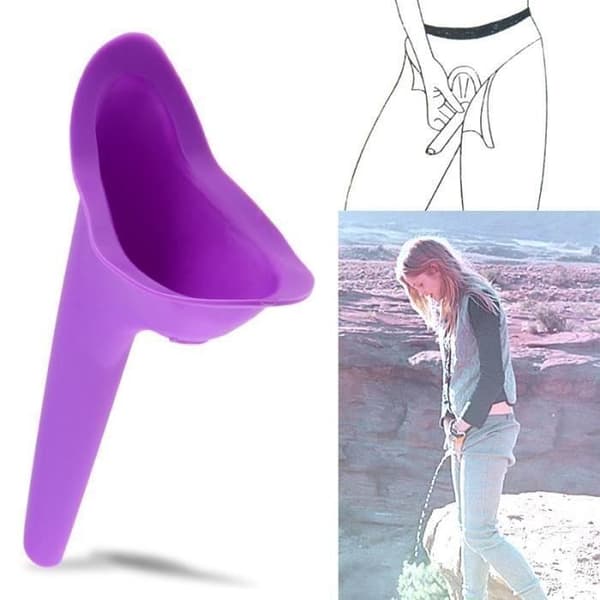 Bärbar urinal för kvinnor för kvinnor Campingresor Urinering Toalett Urinanordning (Färg: Lila)