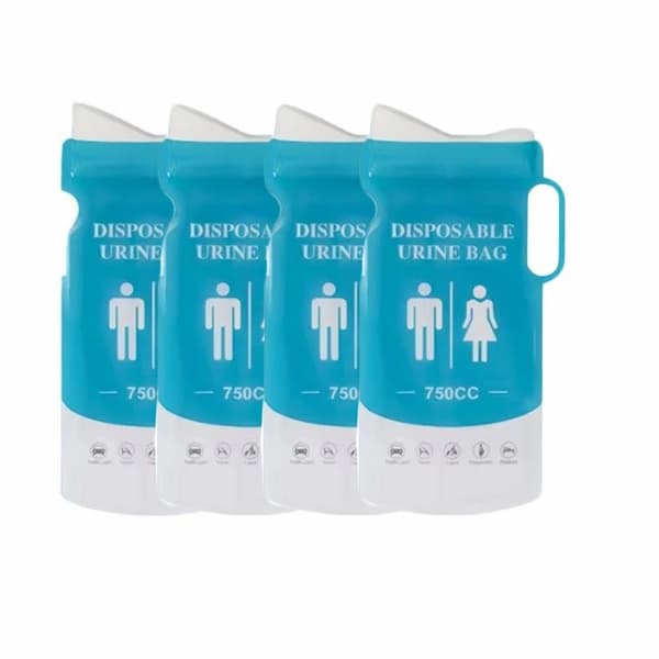 4 stk 750ml biltisse nødurinpose Engangs Campingstrømpe