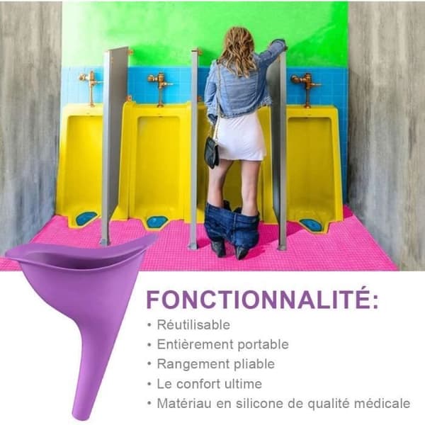 Urinal för kvinnor, kvinnlig urineringsanordning, tratt för kvinnor, camping, vandring, festivaler, myr urineringsanordning, 45