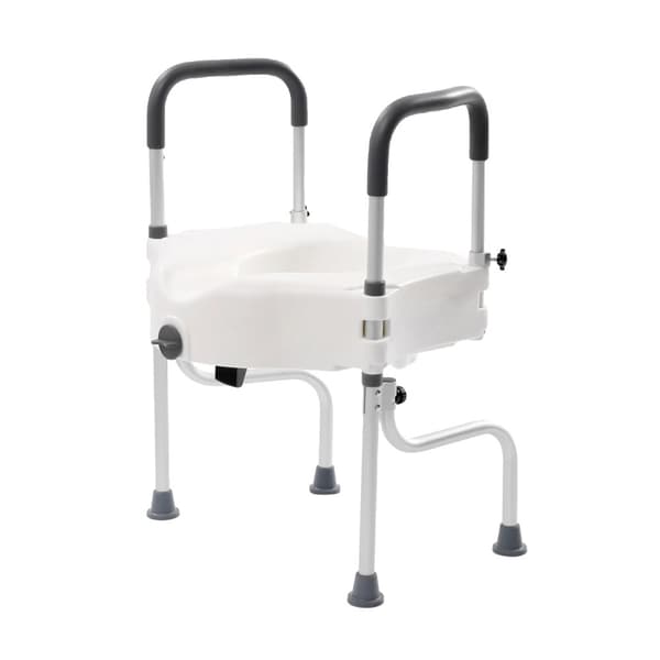 Toalettsitsförhöjare, Hög belastningskapacitet 150 kg, Ergonomisk design,Krom