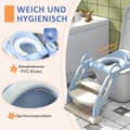 Miniatyrbillede 7 af 9: Toilettræner til Børn, ZONEKIZ, 67.9x42.8x51.5 cm, Blå og Hvid