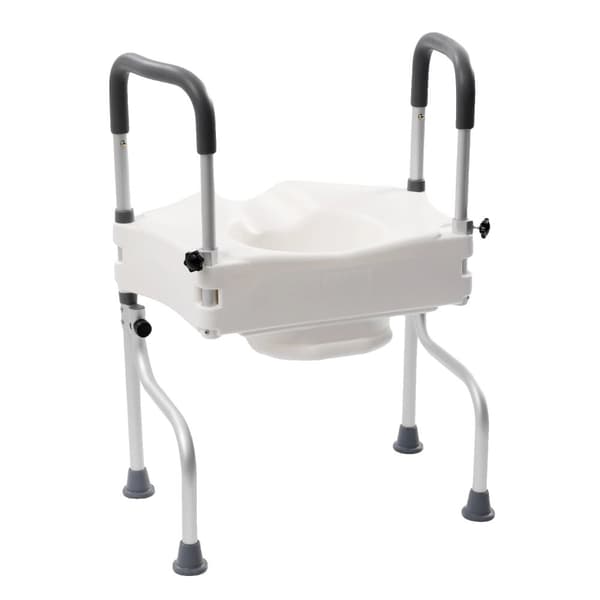 Justerbar Toiletsædehæver, Høj Belastningskapacitet 150 kg, Ergonomisk Design for Komfort,HVID