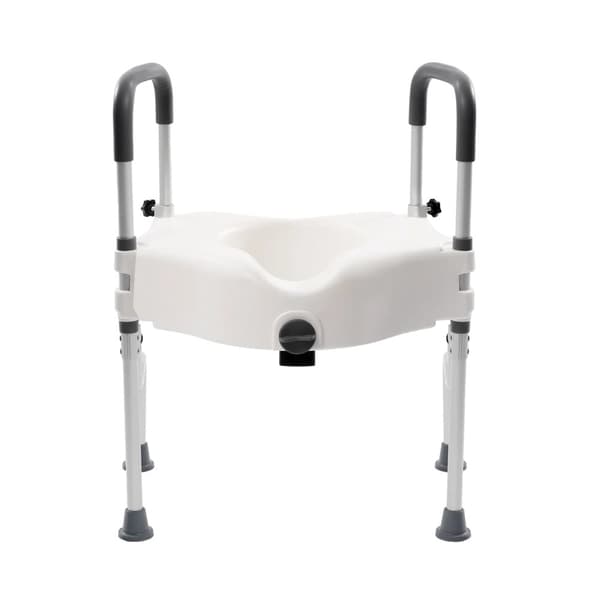 3-i-1 Justerbart Toilettramme, Høj Belastningskapacitet, Ergonomisk Design,HVID