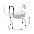 Miniatyrbillede 2 af 2: Toiletstolsforhøjer, Armlæn, Løftehøjde 43-53 cm, Belastningskapacitet 150 kg,HVID