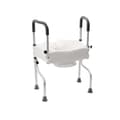 Miniatyrbillede 1 af 2: Toiletstolsforhøjer, Armlæn, Løftehøjde 43-53 cm, Belastningskapacitet 150 kg,HVID