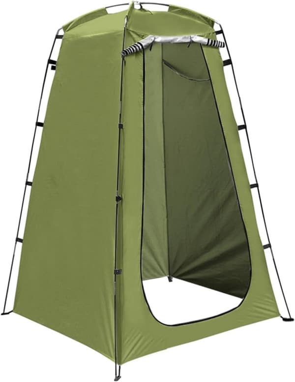 Pop-up Omklædningsrum, 120x120x190 cm, Udendørs Omklædningsrum med Inderlomme- Foldbar - Pop-up Design-Stående - Camping