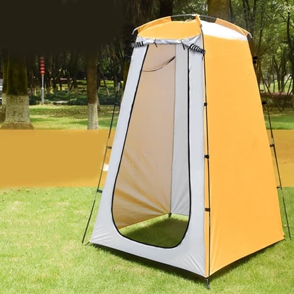 Pop-up Omklædningsrum, 120x120x190 cm, Udendørs Omklædningsrum med Inderlomme- Foldbar - Pop-up Design-Stående - Camping