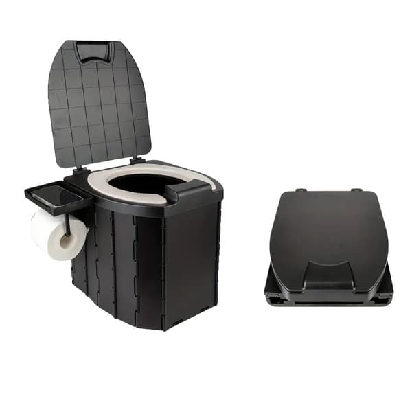 Bærbar Sammenklappelig Toilet, Automatisk Spuling, Behagelig,PU pude