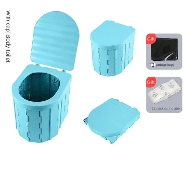 Campingtoilet, Foldbart Design, Inkluderer Affaldsposer, Flere Farvemuligheder,1STK5