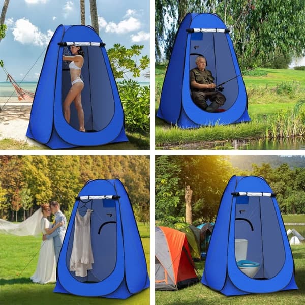 Lollanda Pop-up Telt Omklædningsrum – Stående Campingtelt til bad, toilet eller omklædning, Vandtæt og Bærbart Strandtelt