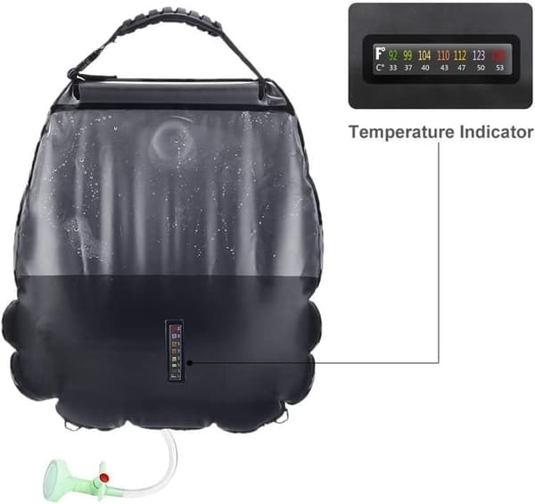 OBOSOE Solcellsdriven campingdusch 20L – Portabel Utomhusdusch för Camping