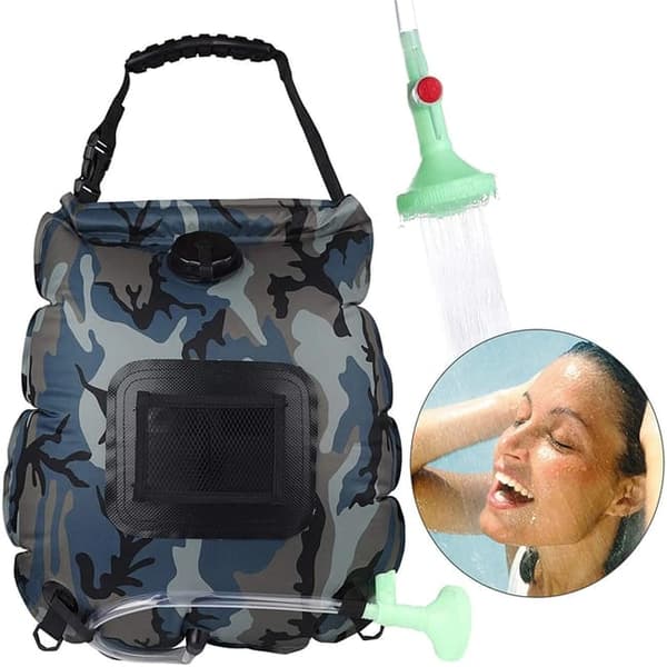 OBOSOE Solcellsdriven campingdusch 20L – Portabel Utomhusdusch för Camping