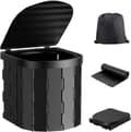 Miniatyrbillede 1 af 6: Lollanda Transportabelt Toilet Camping, Transportabelt Toilet – Foldbart, Multifunktionelt, Sort, til camping, vandreture og rejser