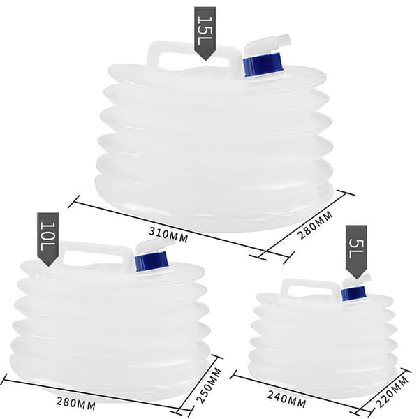 5/10/15L Collapsible Camping Emergency Water Storage Container Bag