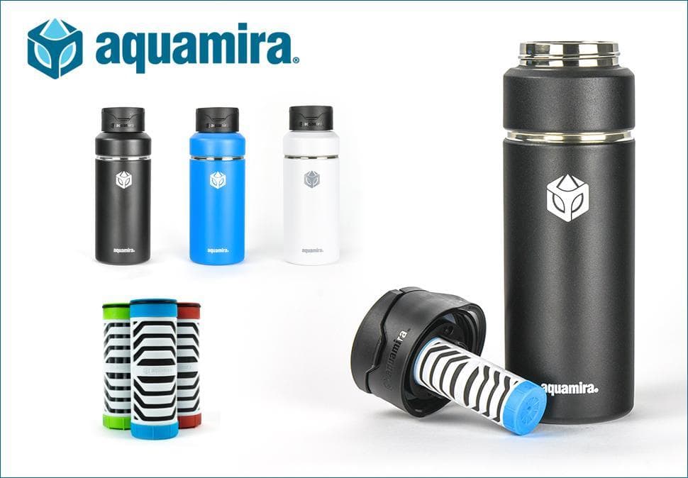 vattenflaska med inbyggt filter, AQUAMIRA SHIFT FILTER BOTTLE 1000 ML BLACK