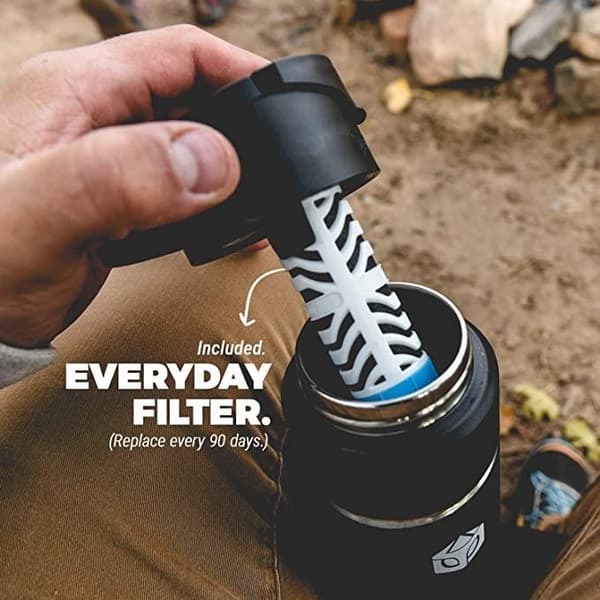 vattenflaska med inbyggt filter, AQUAMIRA SHIFT FILTER BOTTLE 1000 ML BLACK