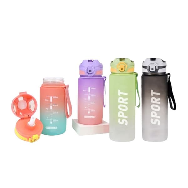 Flaska med lock och sugrör Bewinner Multicolour 800 ml