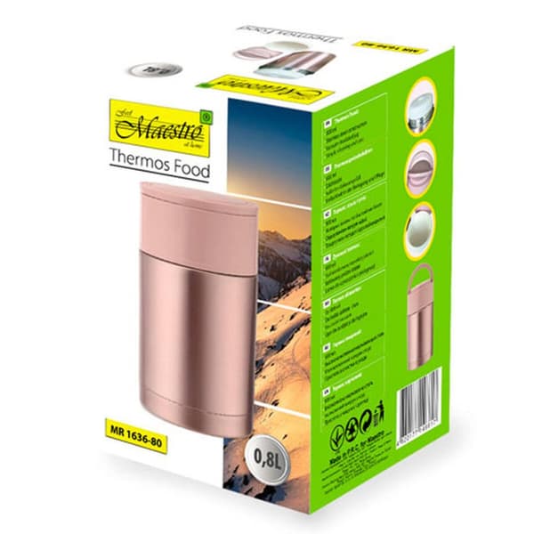 Termokande Feel Maestro MR-1636 Pink Gylden Rustfrit stål 800 ml
