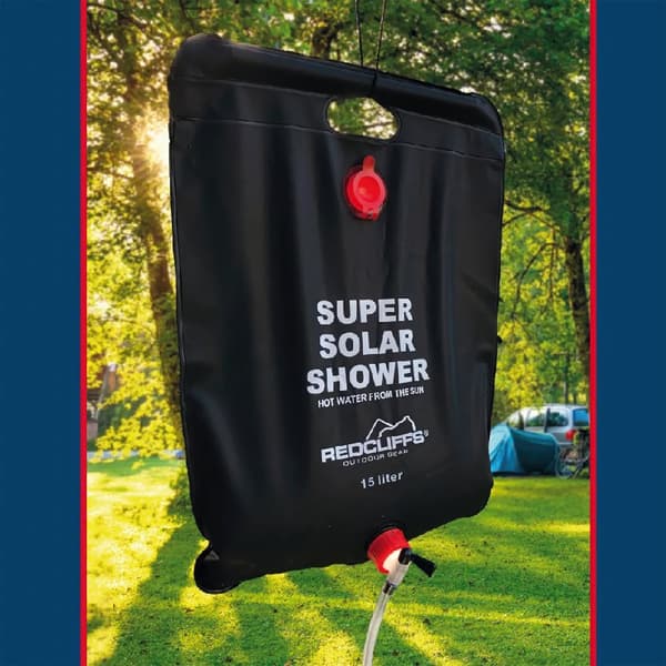 15L Portabel Camping Brusepose Sol Opvarmet Udendørs Vand til Vandreture Rejser