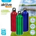 Miniatyrbild 3 av 5: Vattenflaska Aktive 750 ml Karbinhake Aluminium 7 x 25 x 7 cm (24 antal)