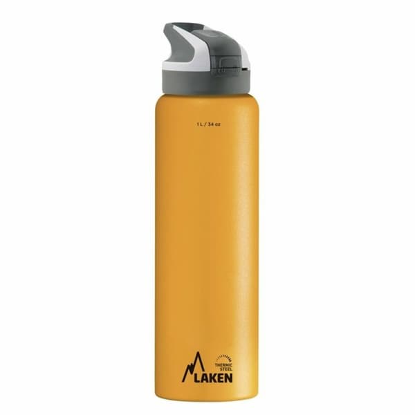 Vandflaske Laken Summit Gul 1 L Rustfrit stål Plastik