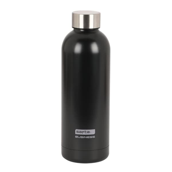 Ruostumattomasta teräksestä tehty termospullo Safta Black 500 ml Musta