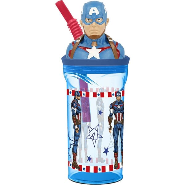 Muggen med Sugrör Capitán América CZ11331 360 ml 3D
