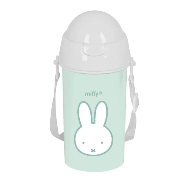 Flaska med lock och sugrör Miffy Menta Mint PVC 500 ml
