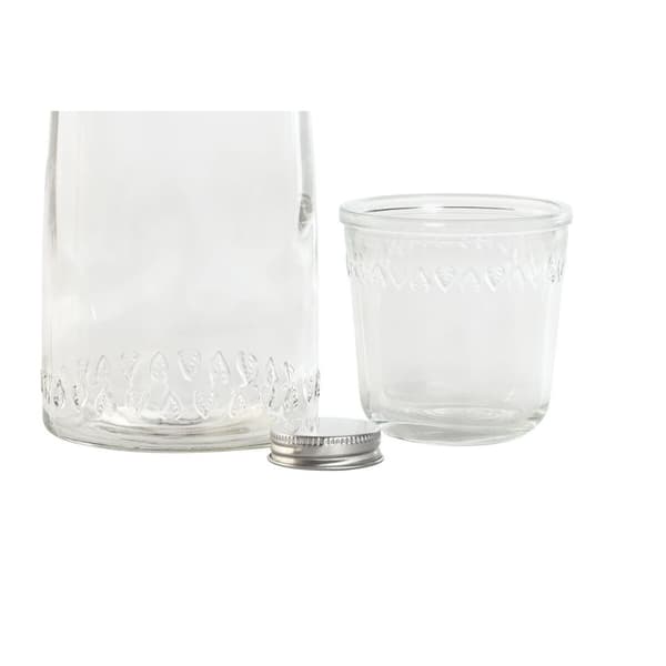 Vesipullo Home ESPRIT Läpinäkyvä Kristalli 240 ml 1 L