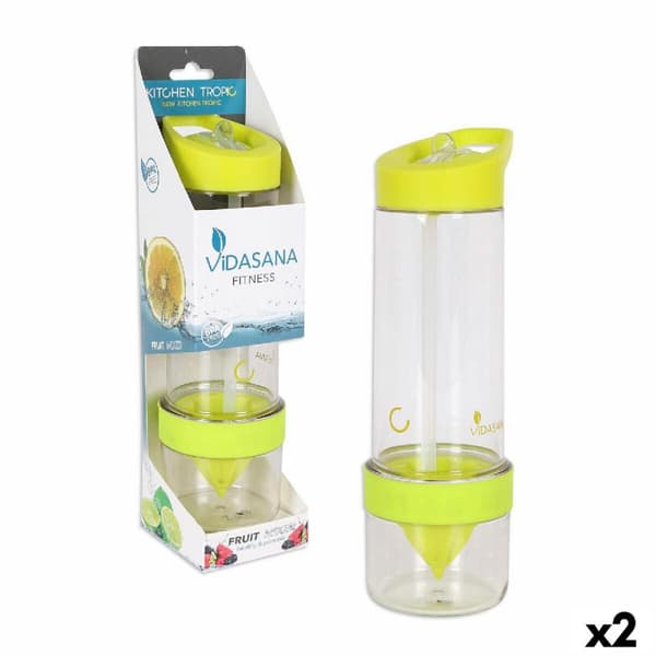 Flaske Kitchen Tropic Gul 7,5 x 24,5 cm Blandemaskine (2 enheder)
