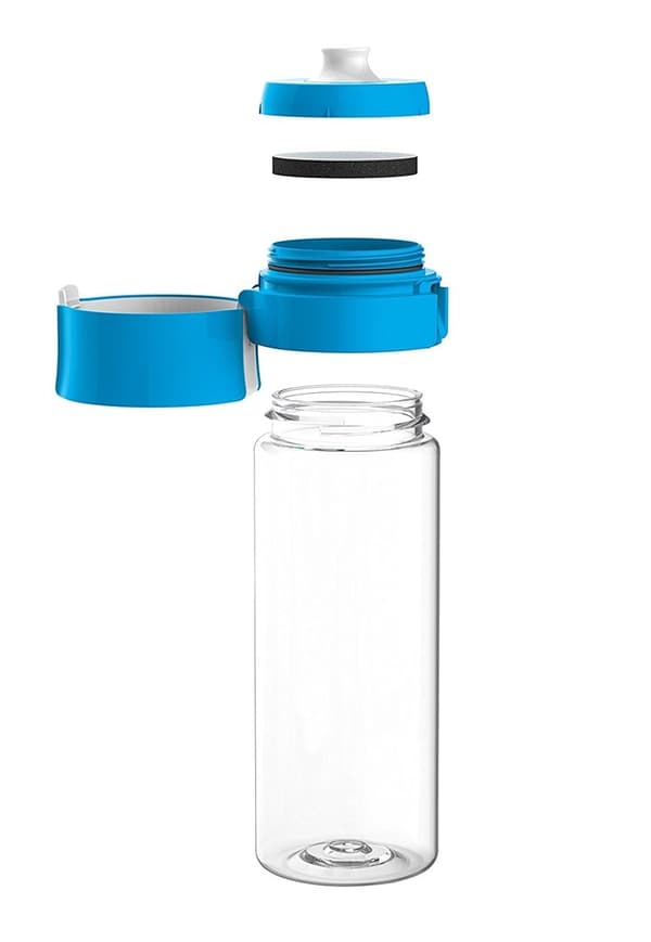 Filterflaska Brita Fill&amp;Go + 4 st filterpatroner (0,6l; blå)