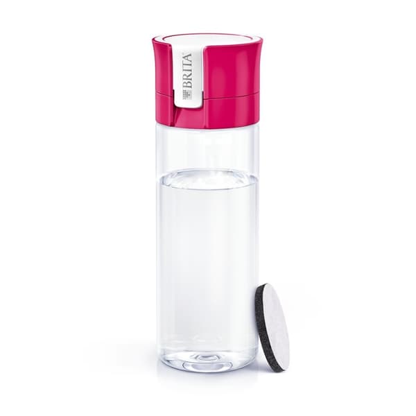 Filterflaska Brita Fill&Go + 4 st filterpatroner (0,6l; rosa)