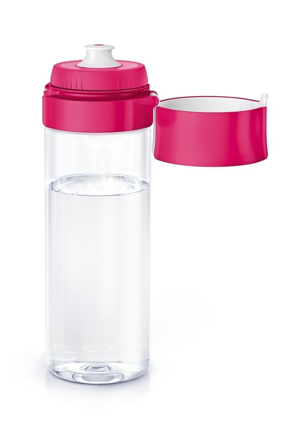 Filterflaska Brita Fill&Go + 4 st filterpatroner (0,6l; rosa)