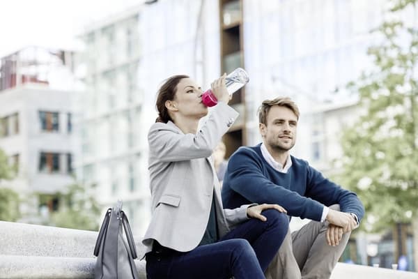 Filterflaska Brita Fill&Go + 4 st filterpatroner (0,6l; rosa)