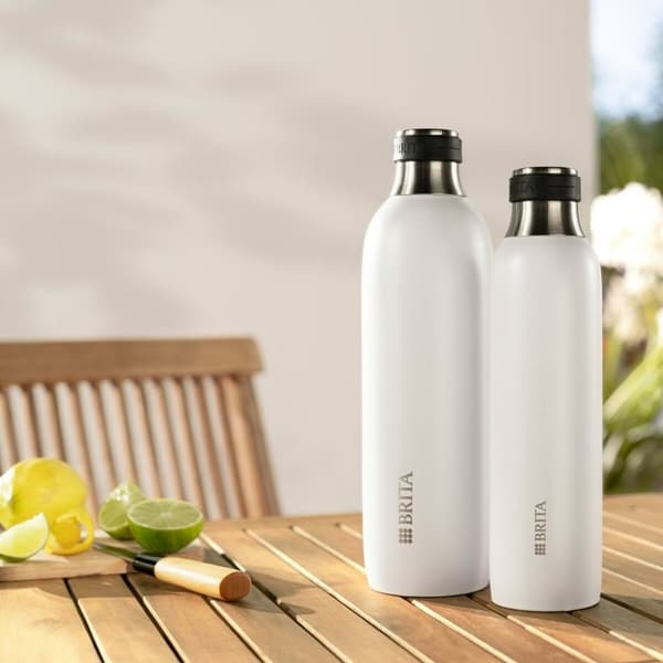Termokande Brita 1046738 Hvid Sølvfarvet Rustfrit stål 500 ml