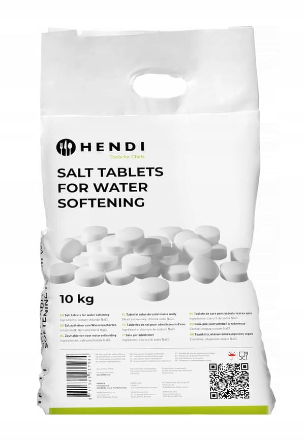 SALTTABLETTER TIL VANDBEHANDLING 10 KG - HENDI