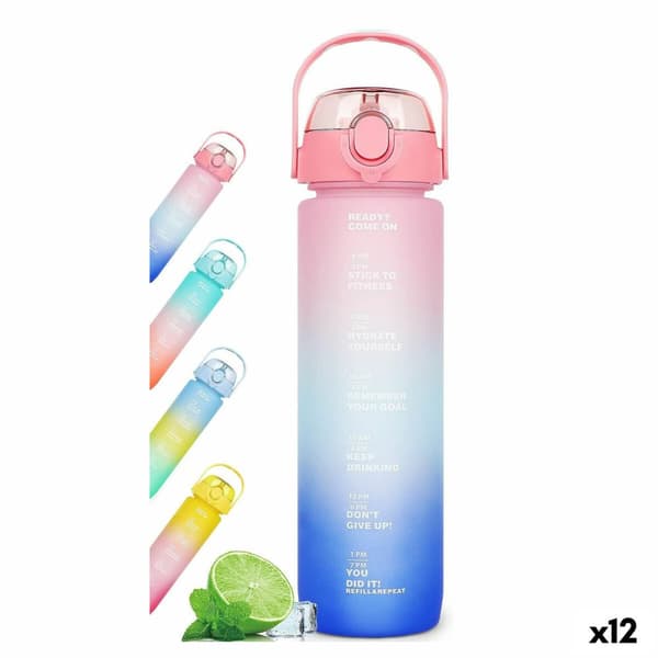 Vattenflaska Bewinner Multicolour 800 ml 7,3 x 7,3 x 23,5 (12 antal)