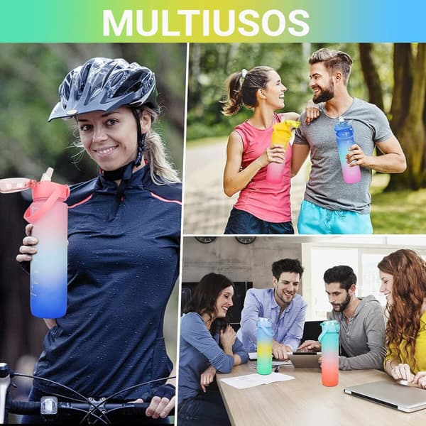 Vesipullo Bewinner Monivärinen 800 ml 7,3 x 7,3 x 23,5 (12 osaa)