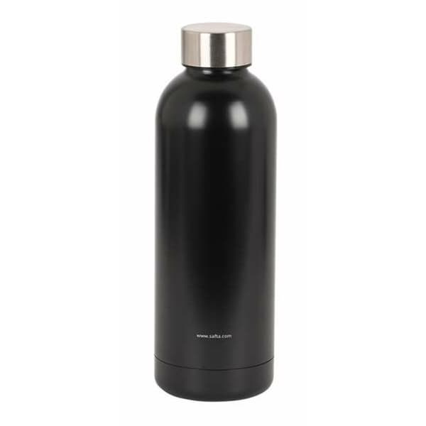 Termisk flaska i rostfritt stål Safta Svart Nylon PVC 500 ml