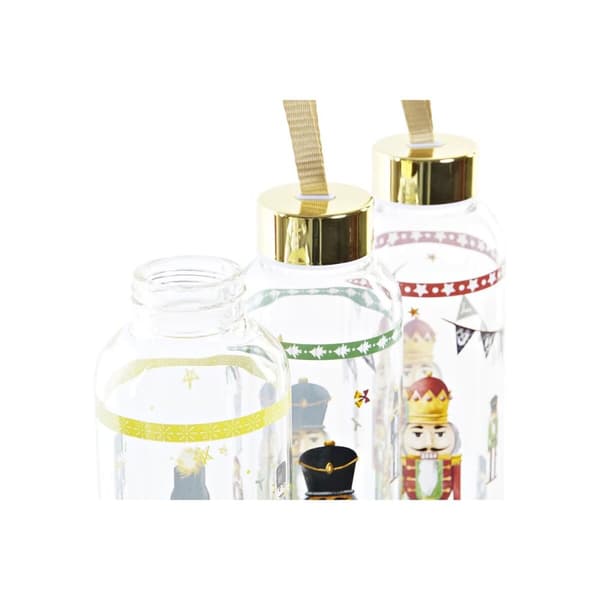 Flaska DKD Home Decor Nötknäppare Glas PVC (550 ml) (3 antal)